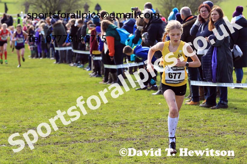 Girls Under-13s 2023 UK CAU Inter Counties Cross Country Champs, Prestwold Hall, Loughborough. Photo: David T. Hewitson/Sports for All Pics